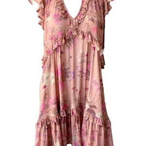 Spell Pink Floral High Low Dress